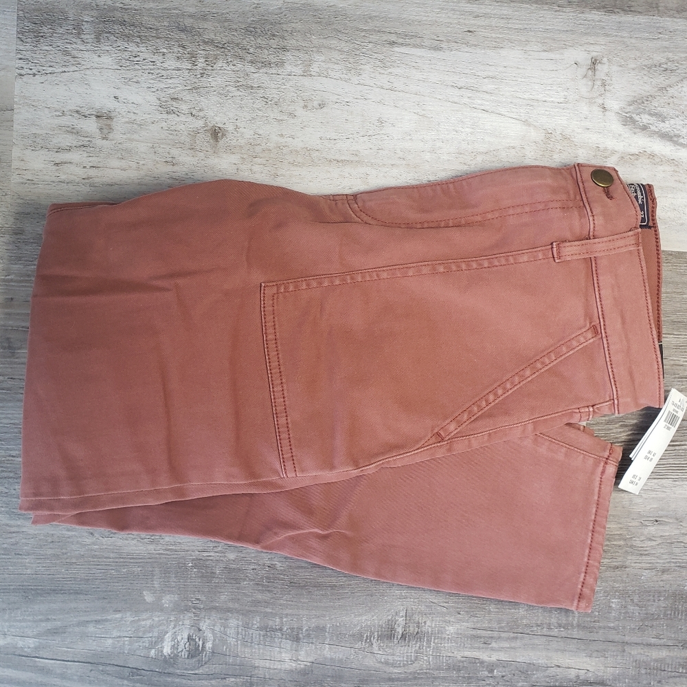 NWT | Abercrombie & Fitch |  Ultra High Rise Super Skinny Ankle Jeans Terracota